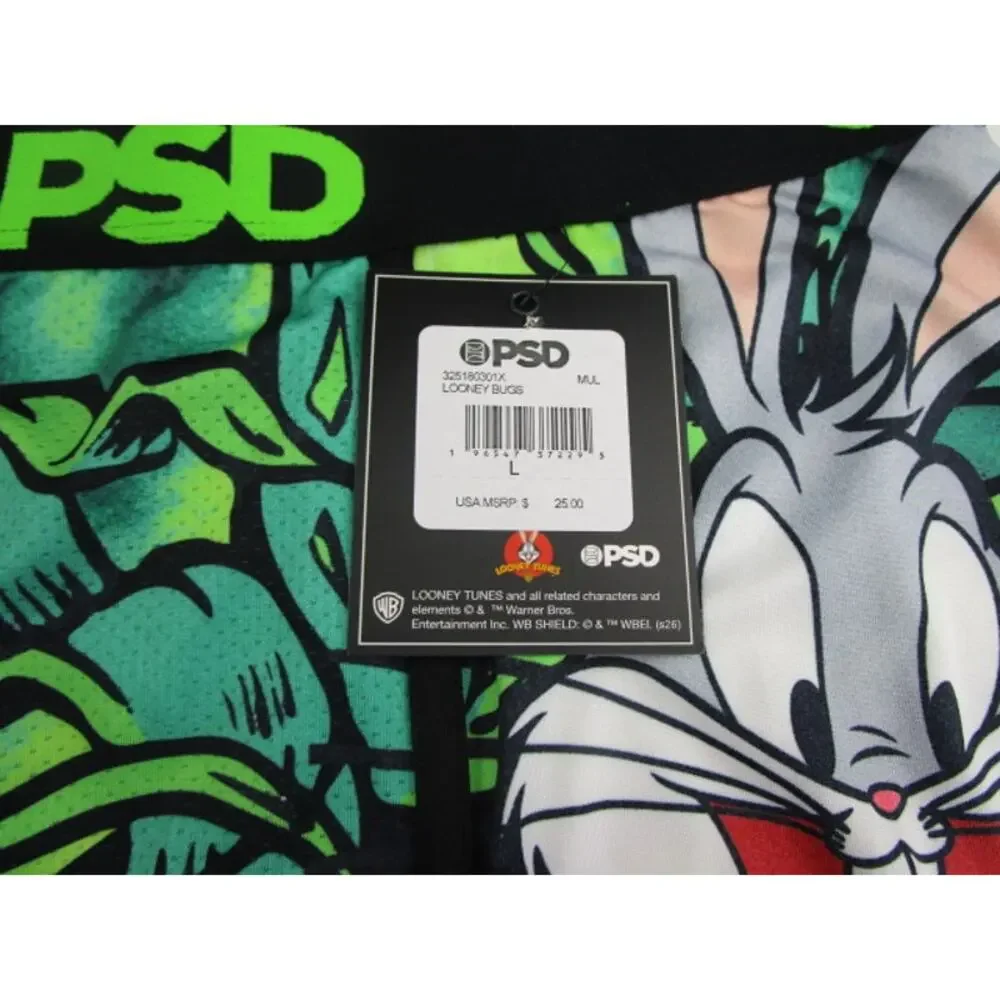 PSD Looney Tunes Looney Bugs Men's Size Large Underwear Boxer Briefs‎